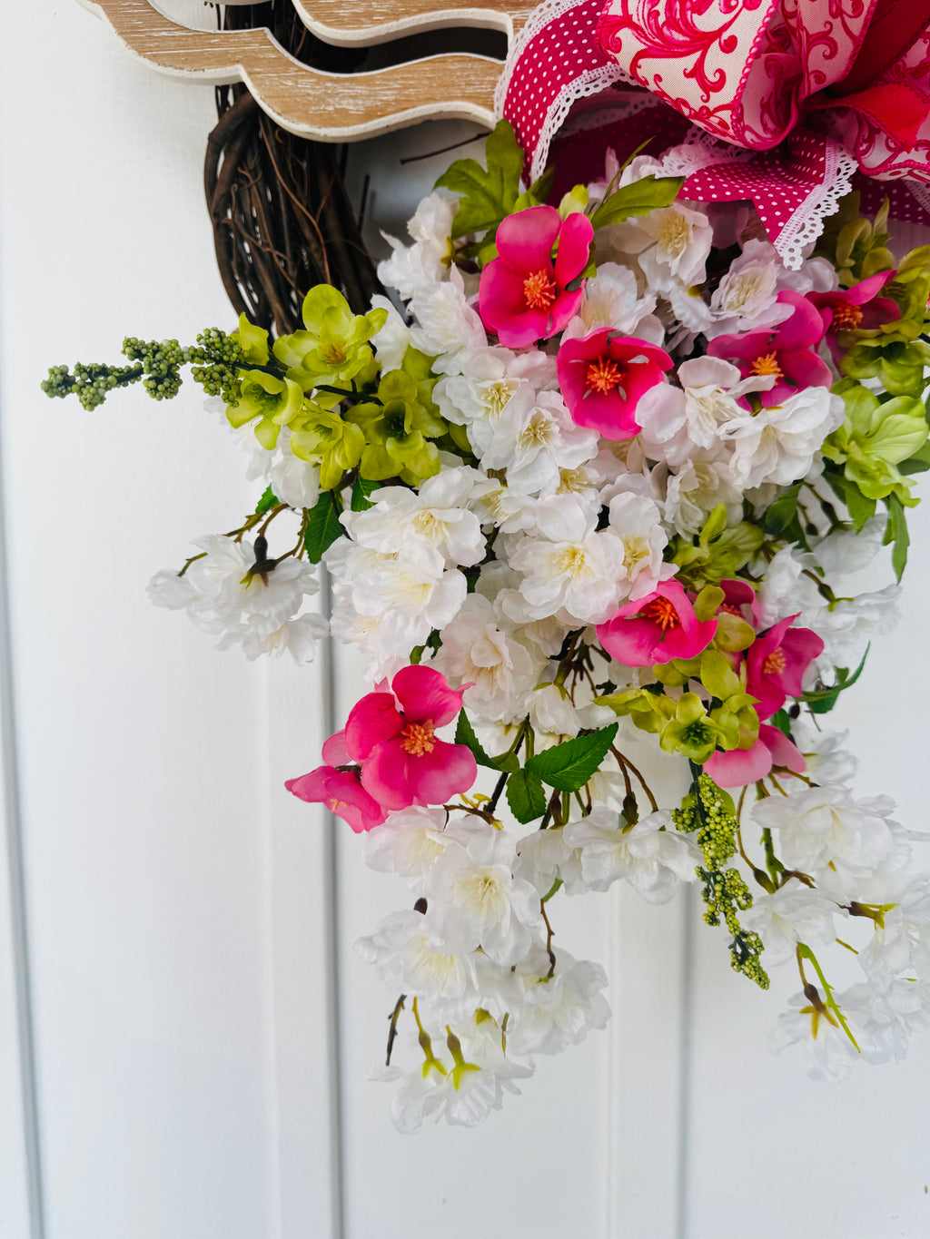 Welcome to our porch Cherry Blossoms Wreath