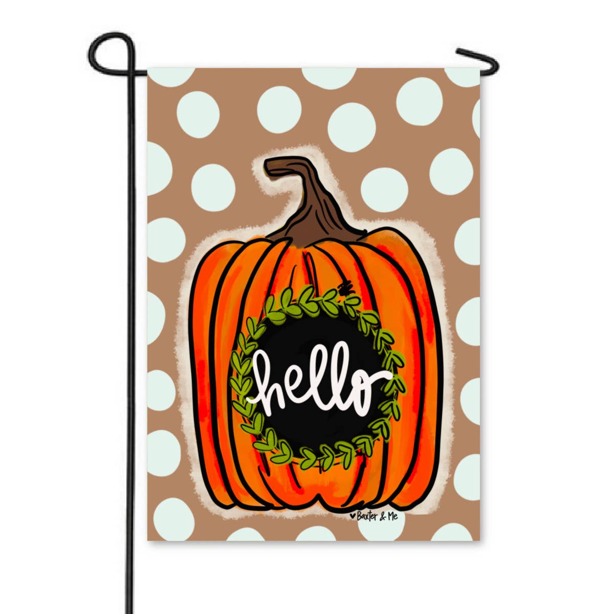 Hello Pumpkin Garden Flag