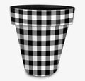 Black and White Buffalo Checkered Large Planter