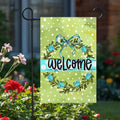 Blue Bow Green Garden Garden Flag