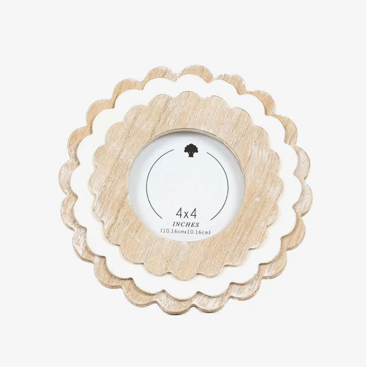 Round Scalloped Photo Frame