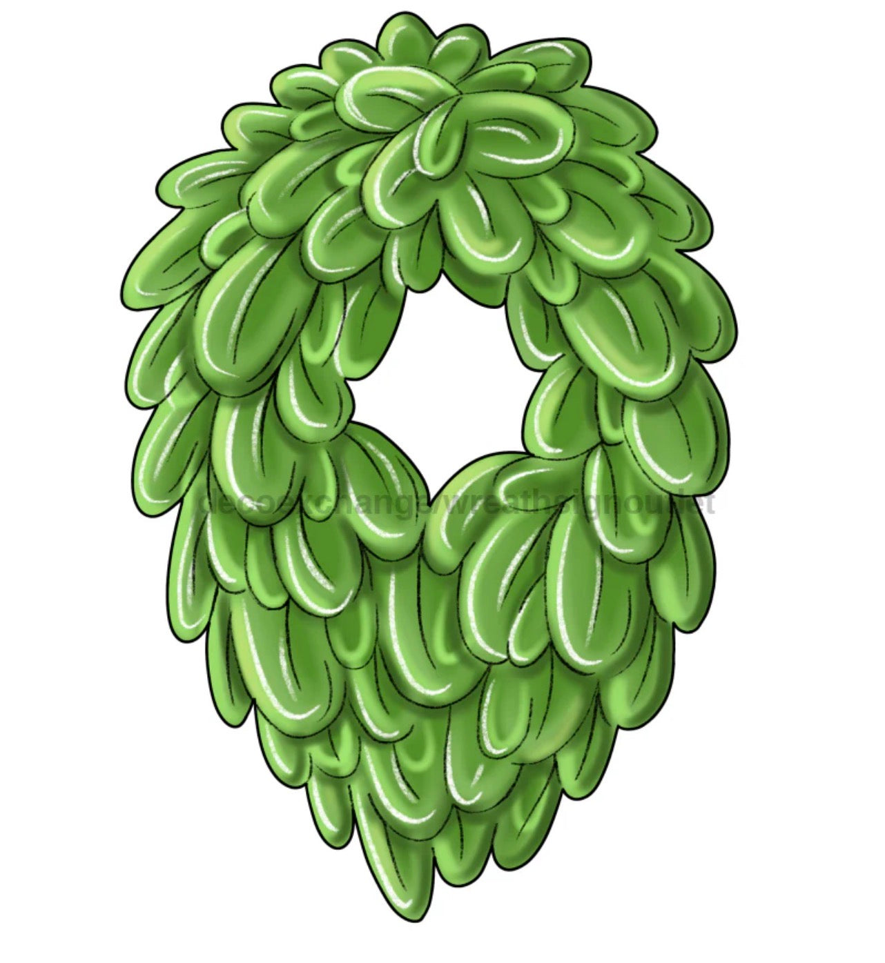 Evergreen Oval Door Hanger