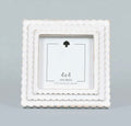 Scalloped White Wood Frame