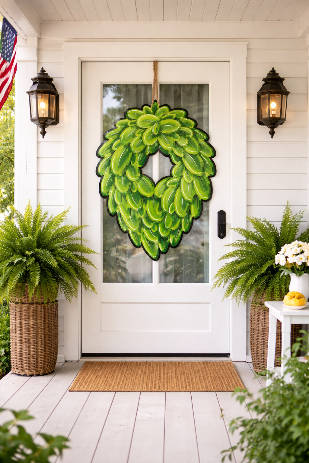 Evergreen Oval Door Hanger