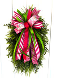 XLG Sassy Striped, Floral & Lime Green Bow.